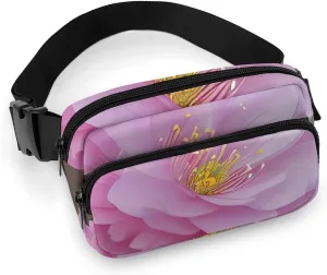 Almond Blossom Waist Bag Fashion Fanny Bag with Adjustable Strap for Outdoor Workout Cycling Unisex