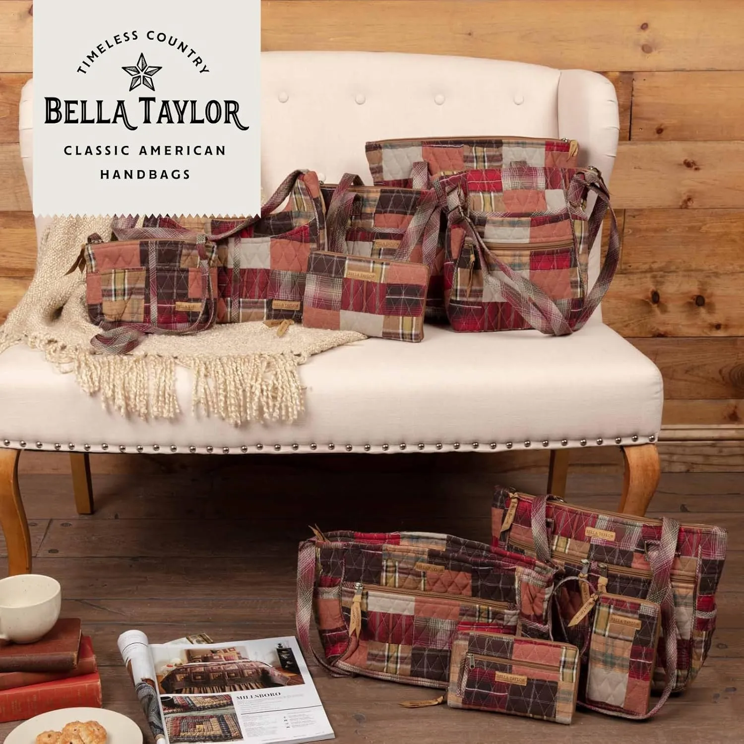 Bella Taylor Essentials Crossbody Purse with Built In Wallet