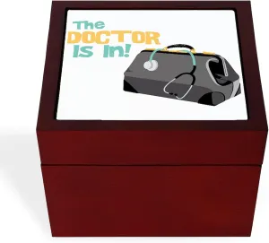 CafePress The Doctor is in Memory Keepsake Jewelry Box, 5"x5"x3.75"