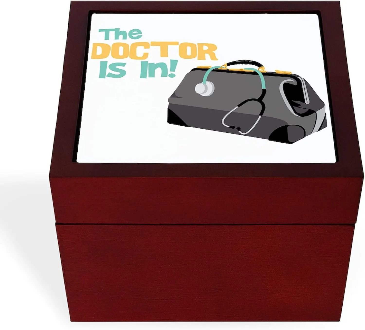 CafePress The Doctor is in Memory Keepsake Jewelry Box, 5"x5"x3.75"