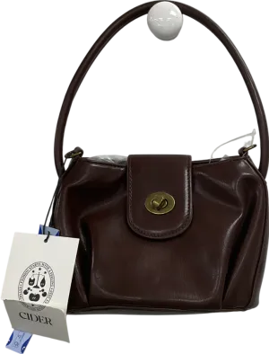 Cider Brown Leather Look Mini Shoulder Bag