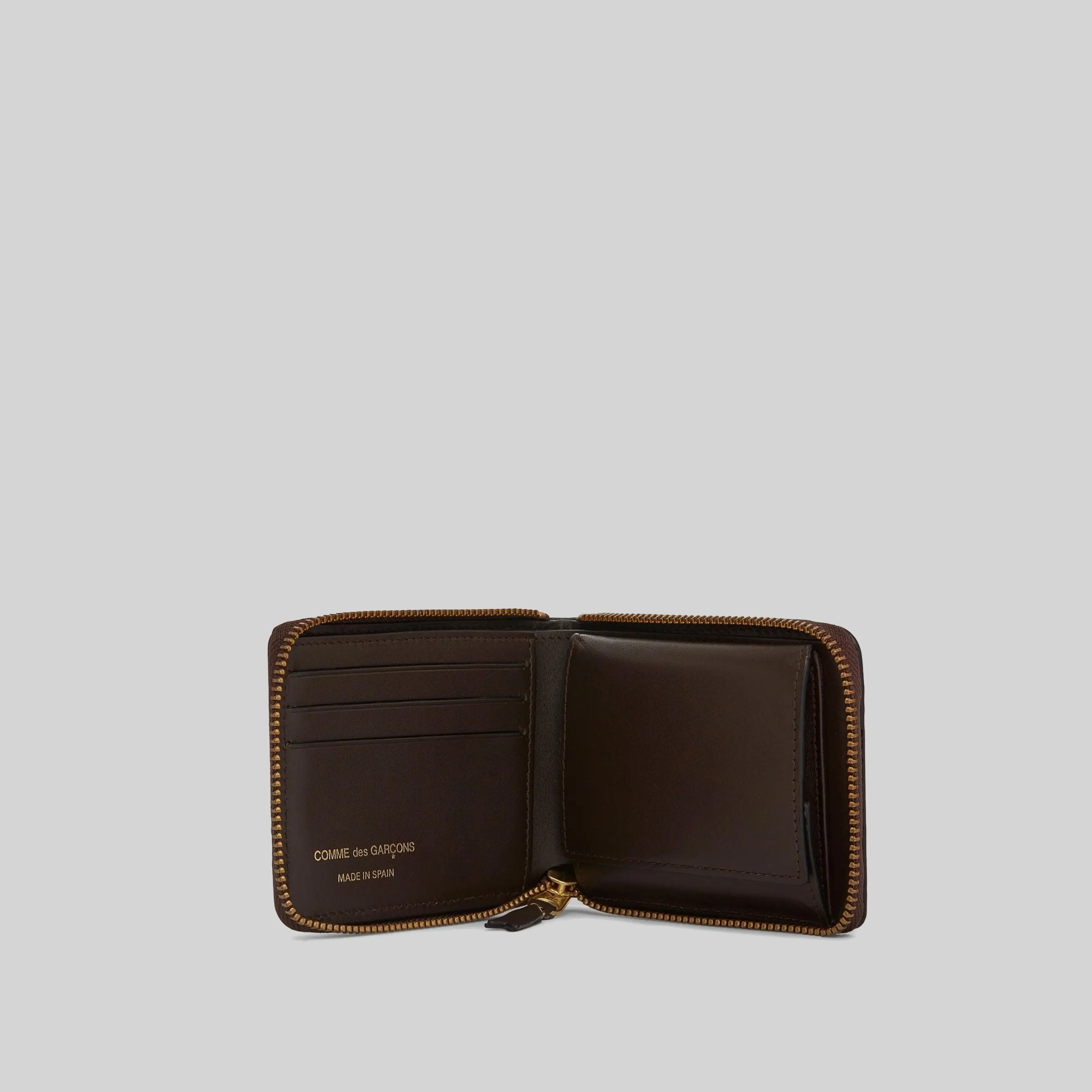 COMME DES GARCONS WALLET SA7100 CLASSIC PLAIN BROWN