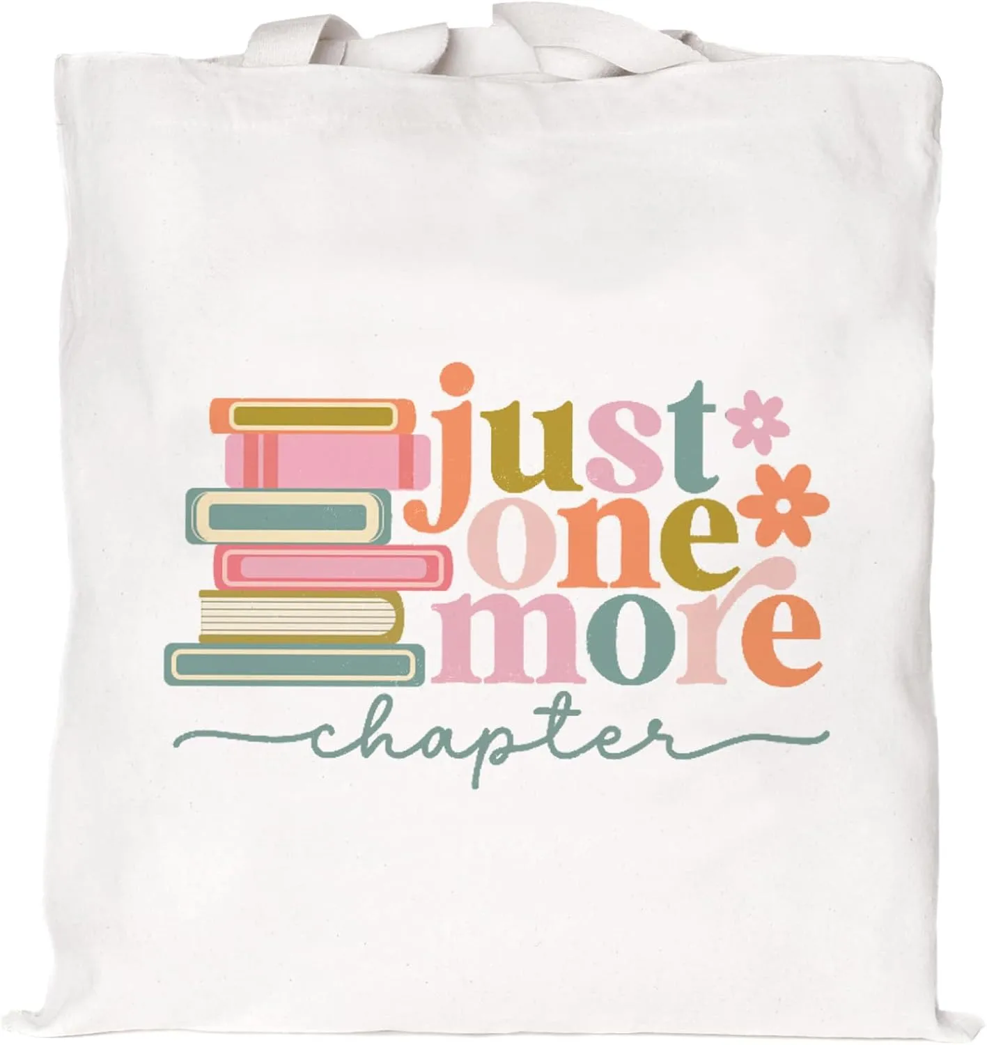 Cute Canvas Tote Bag with Pockets for Adults, Book Lovers Gifts - Librarian, Bookish, Readers, Library Present