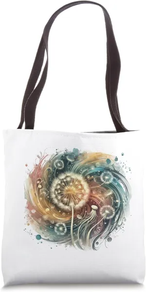Dandelion Blowing In The Wind Tote Bag