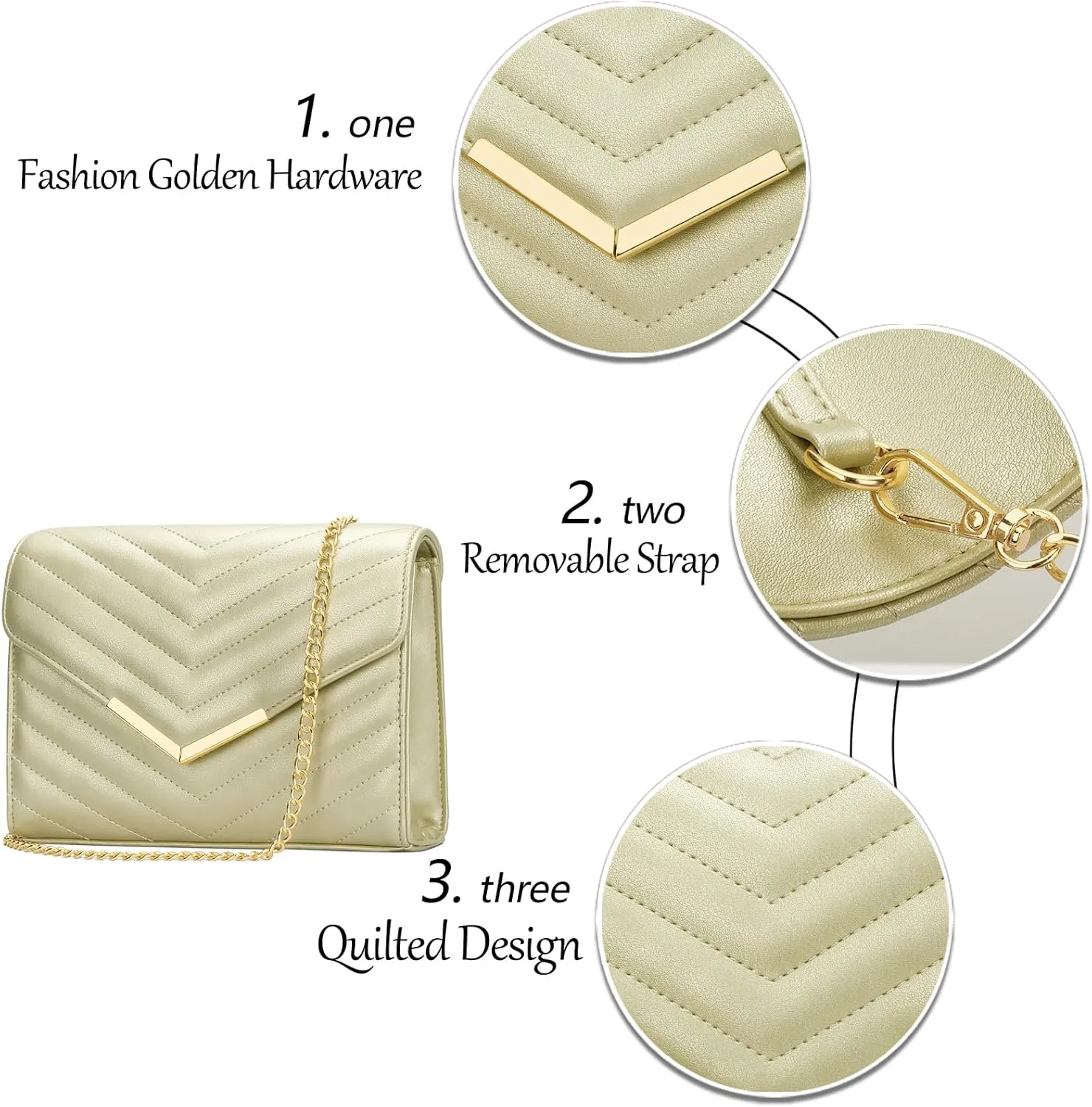 KKXIU Women Formal Vegan Leather Evening Envelope Clutch Purses and Handbags for Party Wedding Prom Bridal