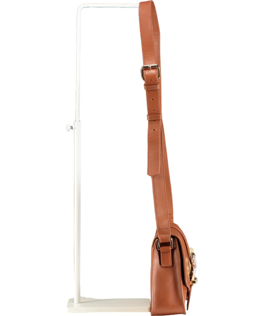 Laredoute Brown Leather Cross Body Bag