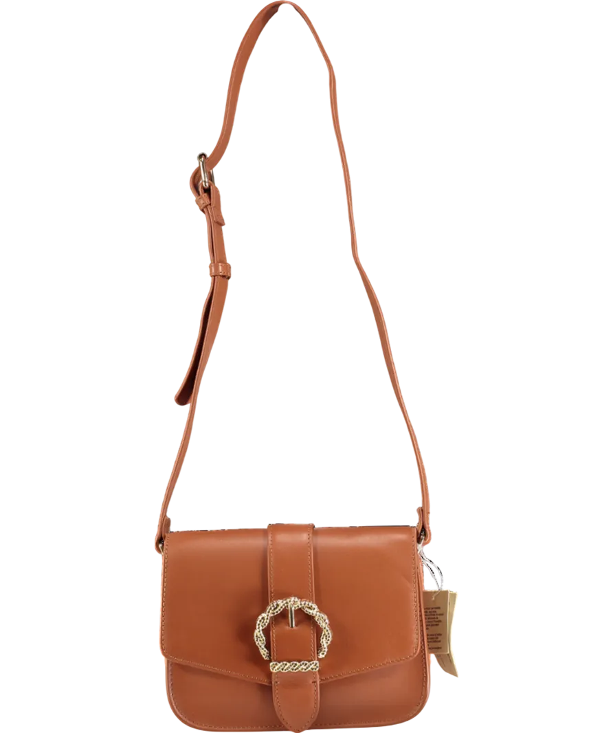 Laredoute Brown Leather Cross Body Bag