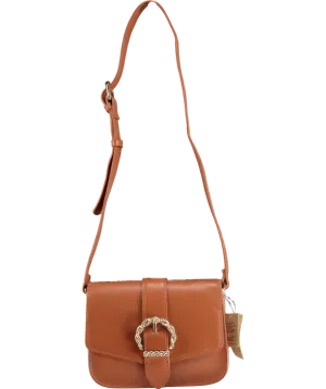 Laredoute Brown Leather Cross Body Bag