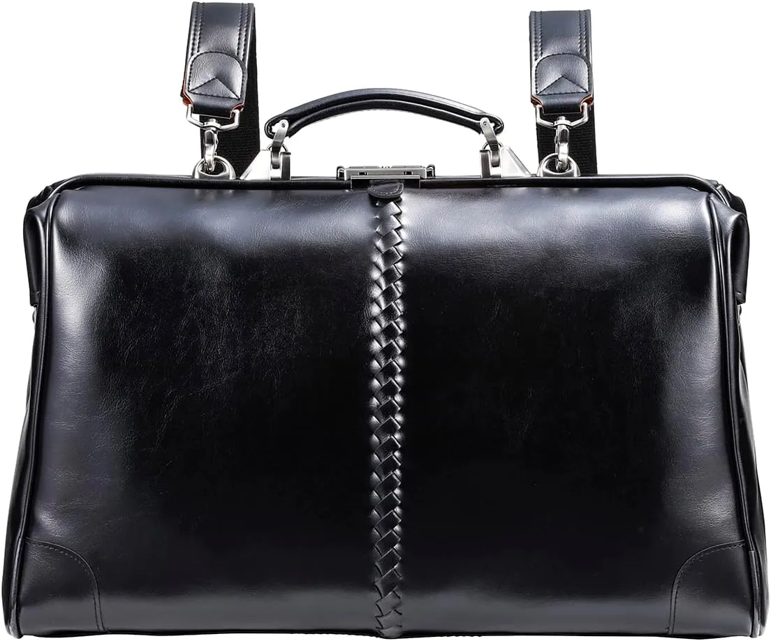 LIGHT Men's Horizontal Doctor Bag, Made in Japan, L, Black