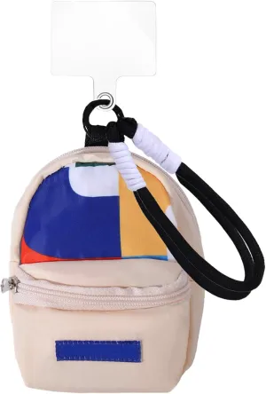 Mini Backpack Keychain Wristlet for Women, Small Pouch Wristlet Portable Coin Purse Keychain Cute Zipper Wallet