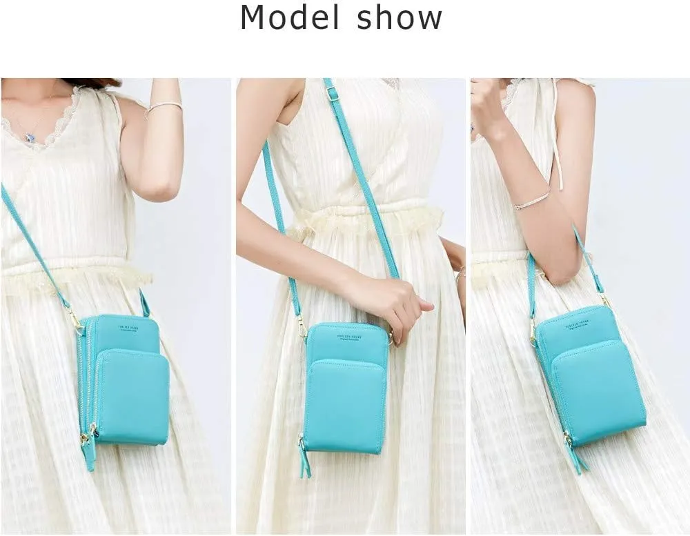 myfriday Small Crossbody Cell Phone Bag for Women, Mini Over Shoulder Handbag Purse with Credit Card Slots