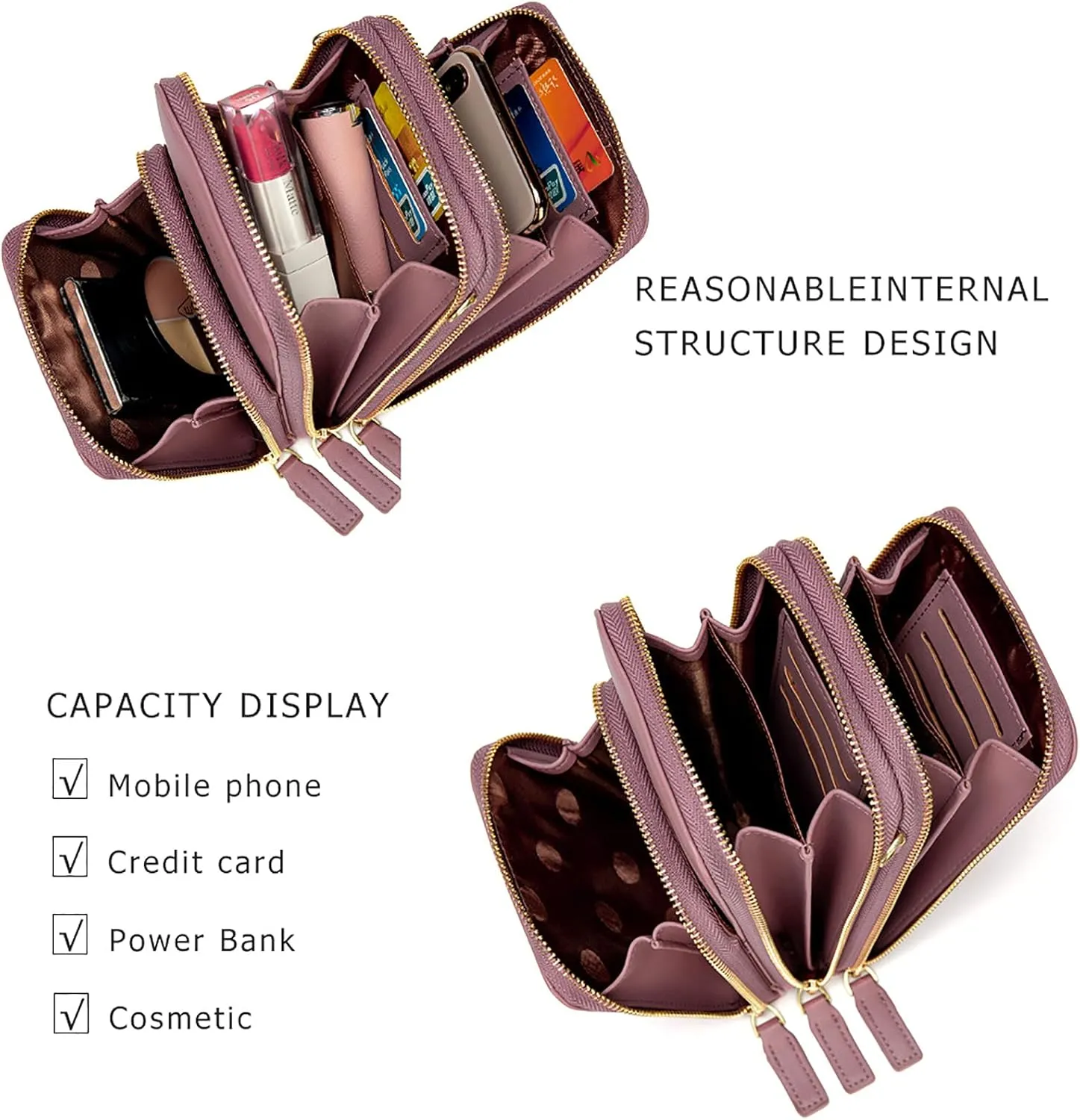 myfriday Small Crossbody Cell Phone Bag for Women, Mini Over Shoulder Handbag Purse with Credit Card Slots