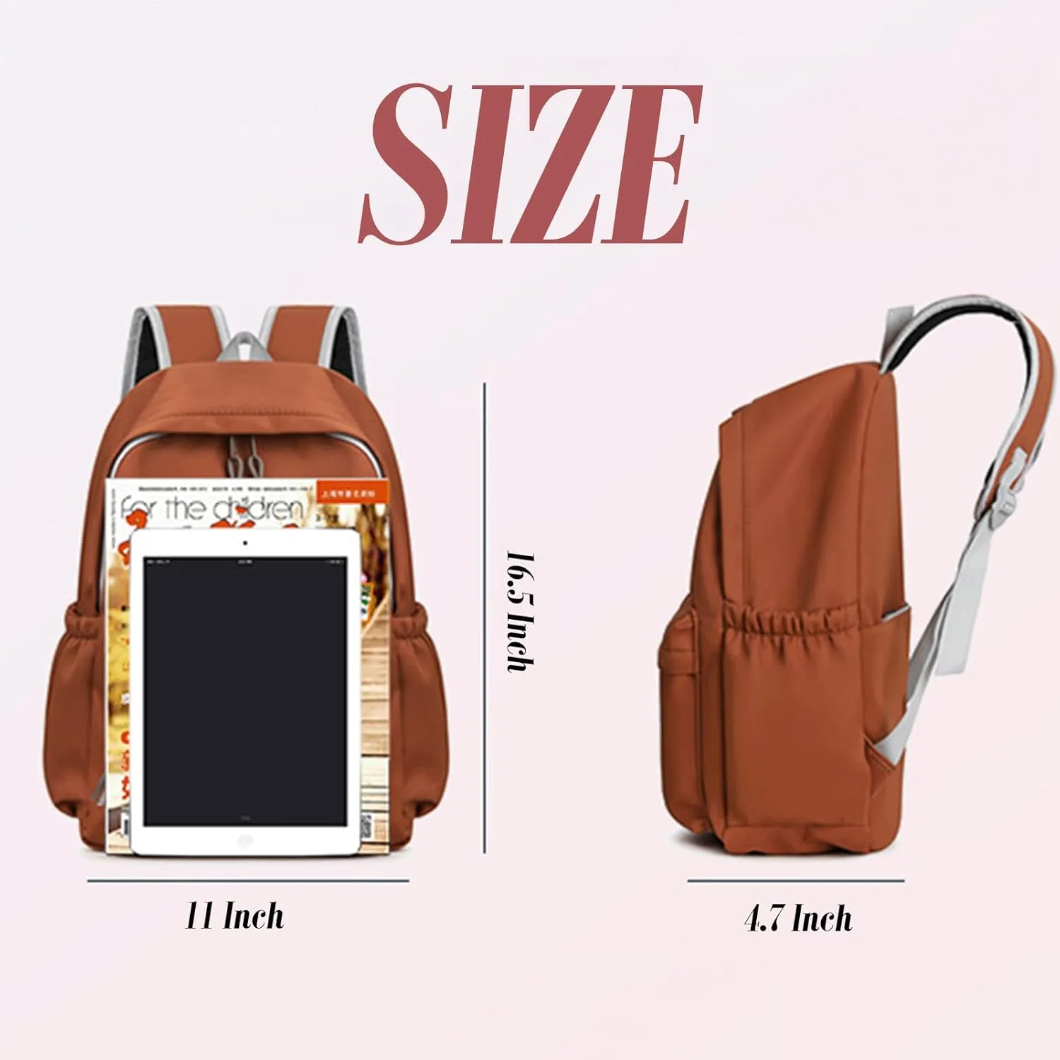 Preppy Backpack Cherry Daypack with Bows Cute Aesthetic Y2K Kawaii Laptop Bag for Teens