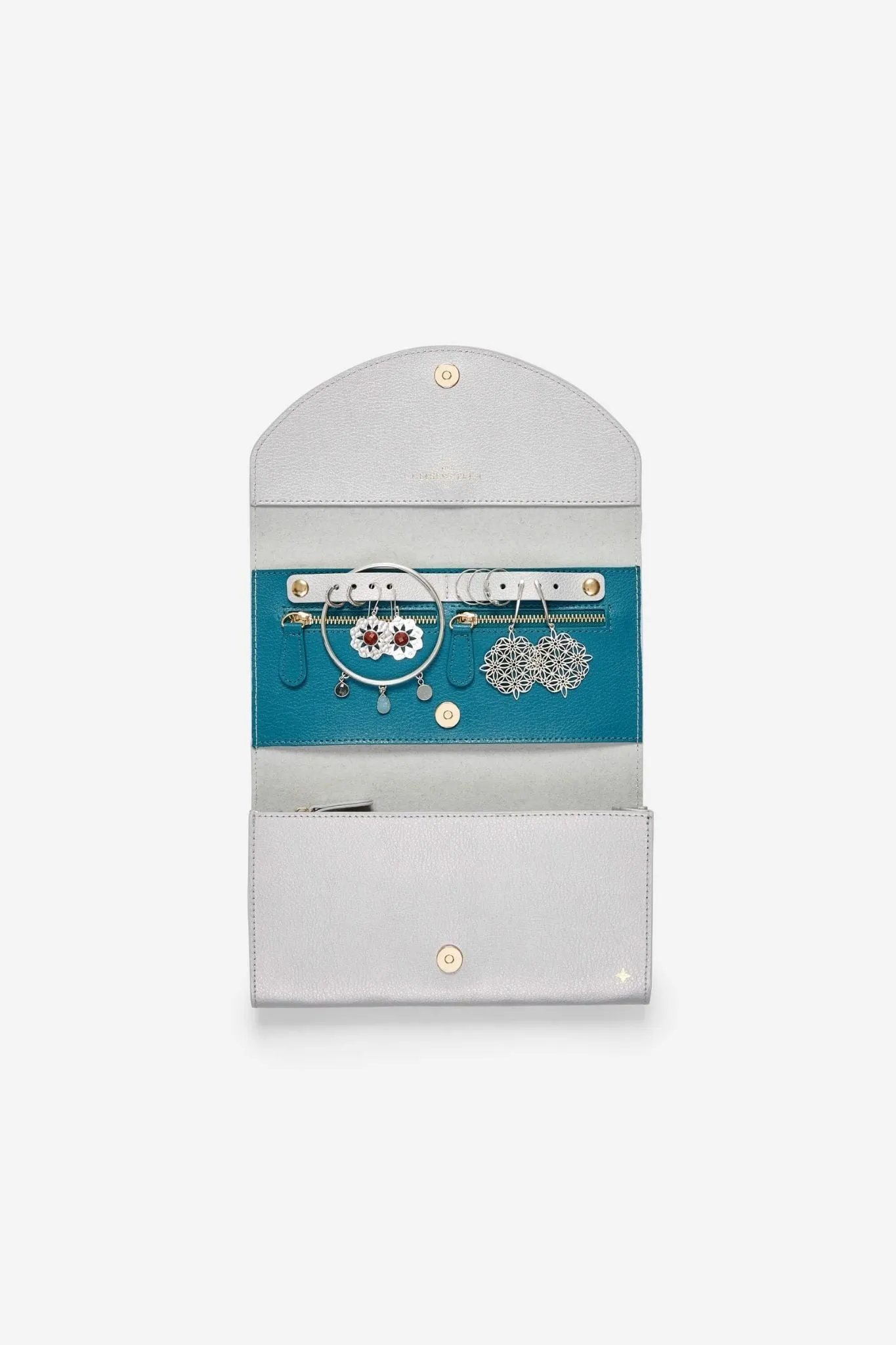Recycled Leather Women's Wallet | Faraway Silver