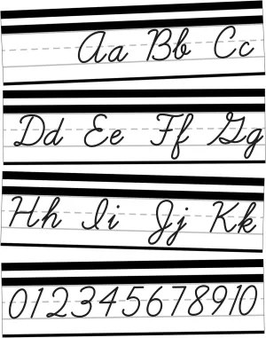 Schoolgirl Style - Simply Stylish | Alphabet Line | Cursive Mini Bulletin Board Set