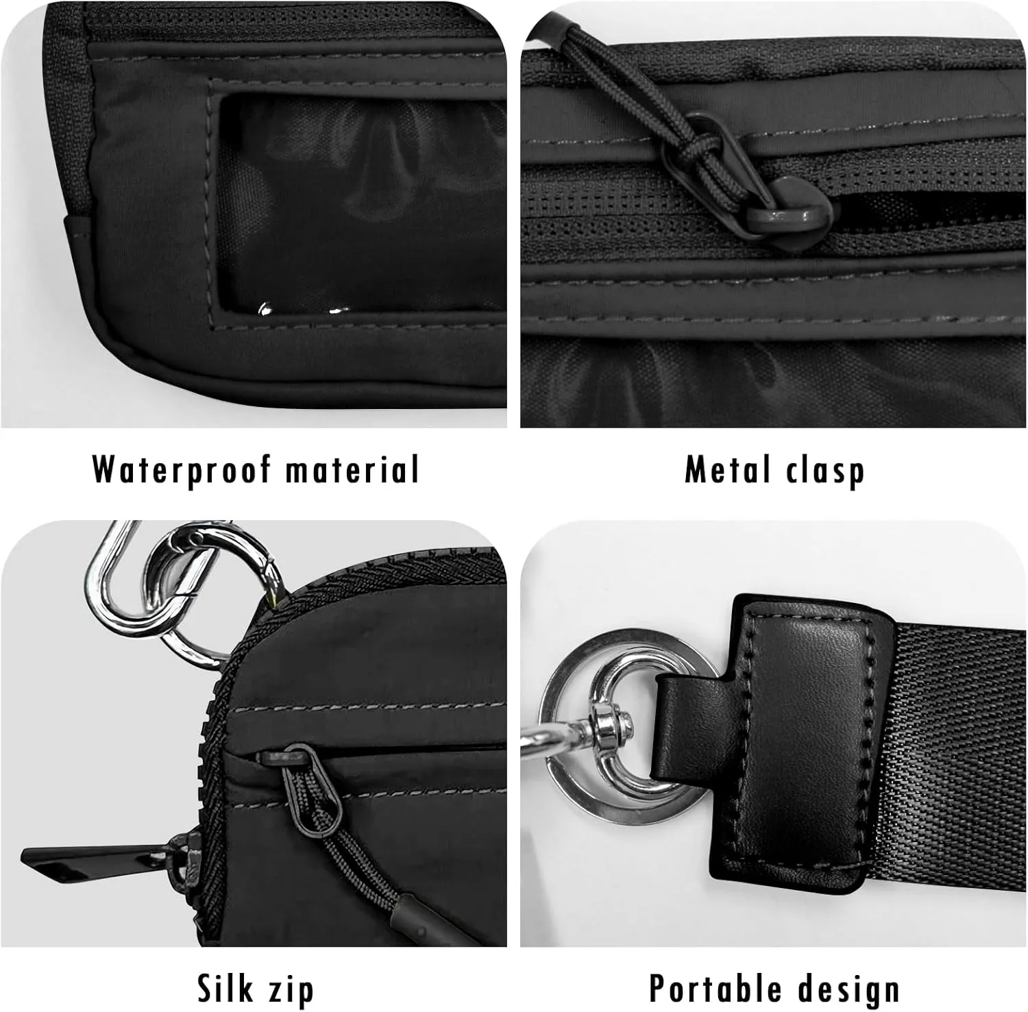 The Iris' Wallet 2nd Gen, The Iris Pouch Wristlet, Wristlet Wallets for Women, Upgrade Iris Wallets For Women, Zippered Card Case With Id Window/Hand Strap, Iris Wallet 2.0, Wristlet Wallet (Black)