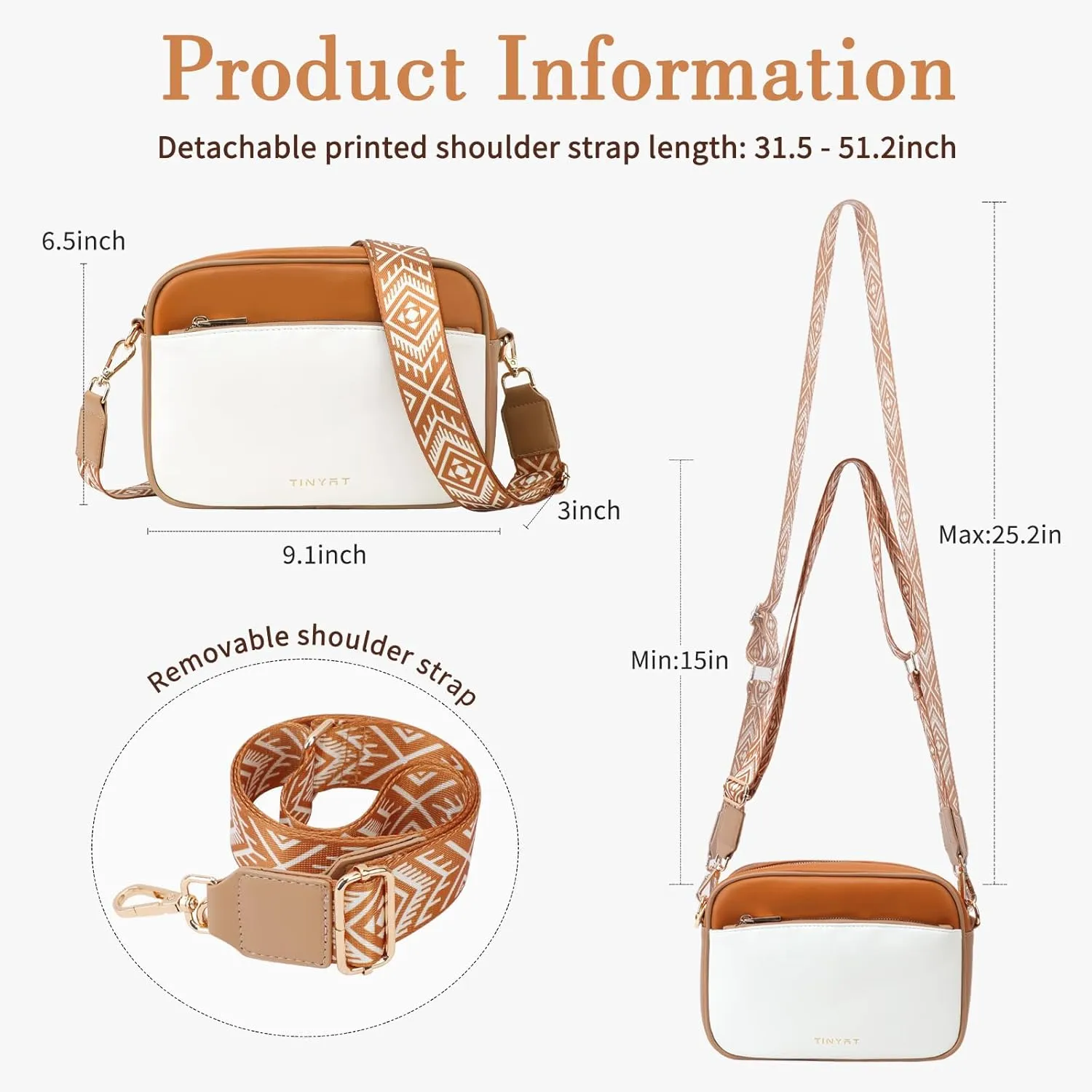 TINYAT Crossbody Bag for Women Small Cross body Purse With Adjustable Wide Strap Women Shoulder Handbags Purse